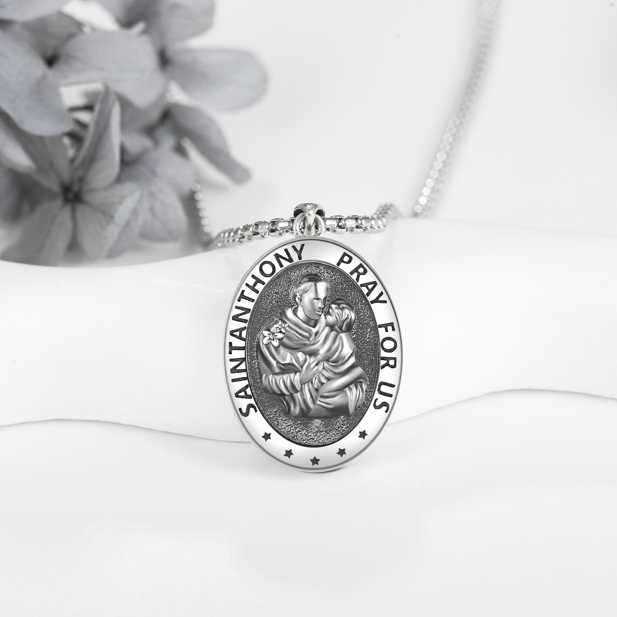 925 Sterling Silver St. Anthony Necklace, Meaningful Gift